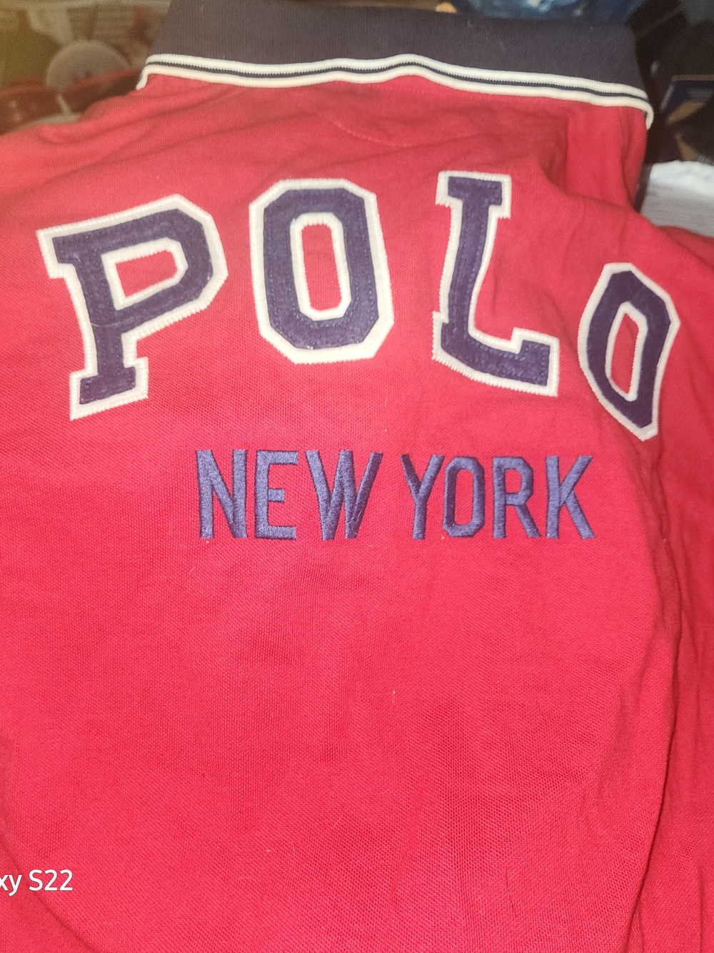 Polo by Ralph Lauren Red Kids Polo with Navy Lettering